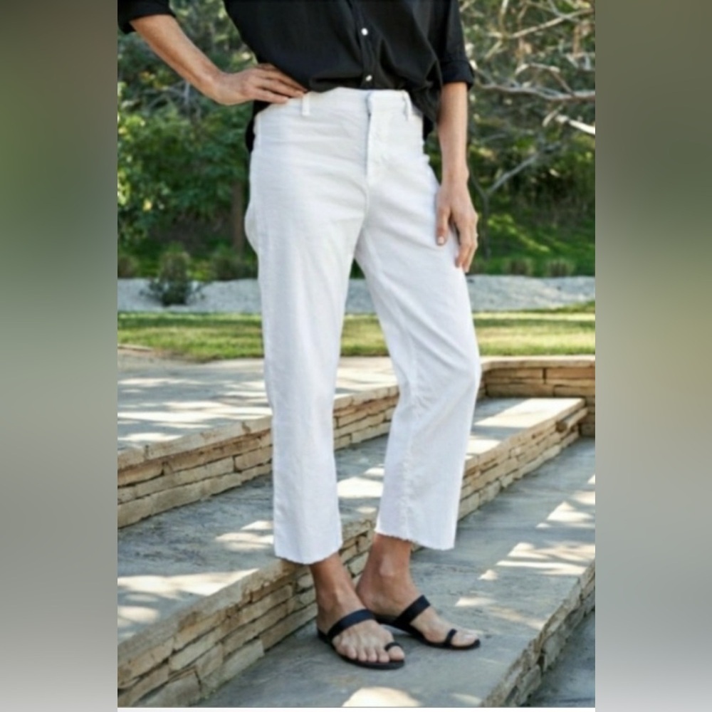 Frank & Eileen Kinsale Pant Women’s 4 White raw hem